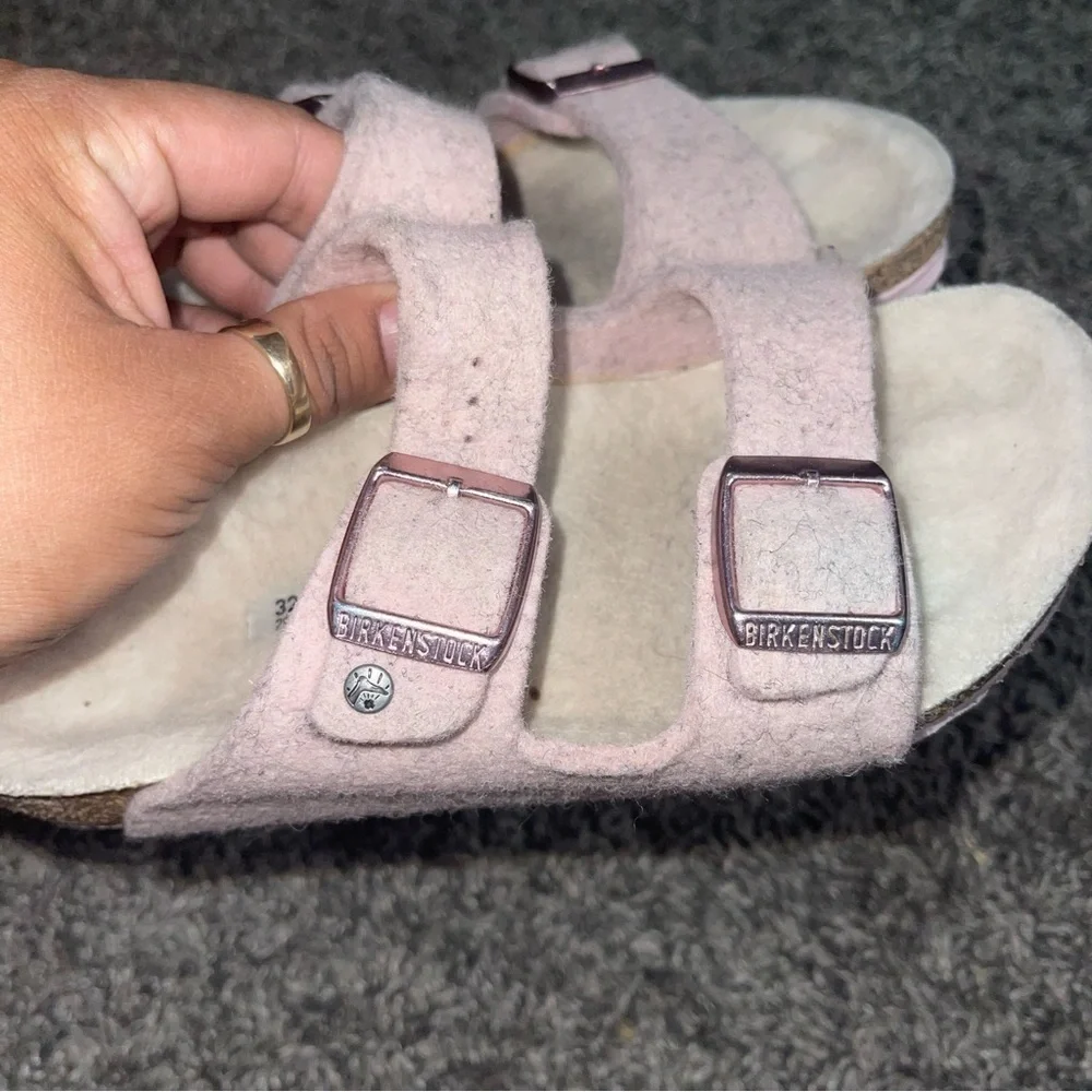 Birkenstock Women's Arizona Rivet Wool Shearling Sandals Sz 32